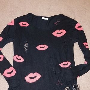 Kiss ripped sweater